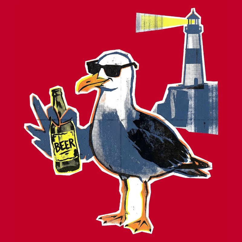 Coole Möwe Leuchtturm Bier