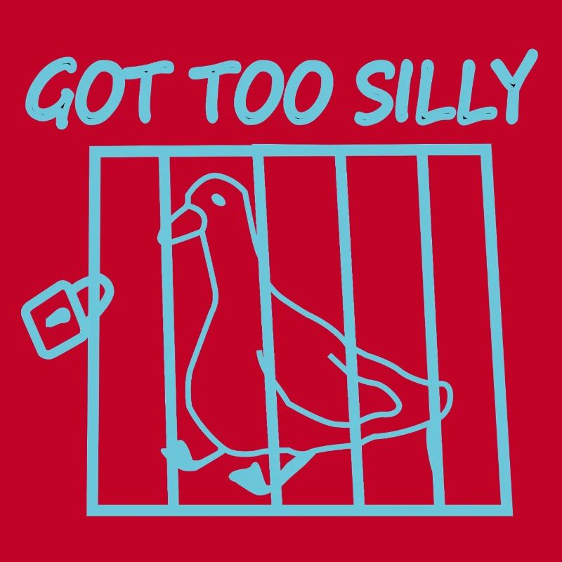 Vogel im Käfig mit dem Text Wurde zu dumm