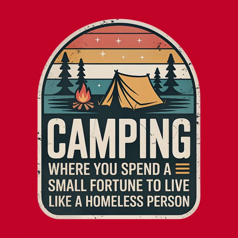 Design rétro de camping