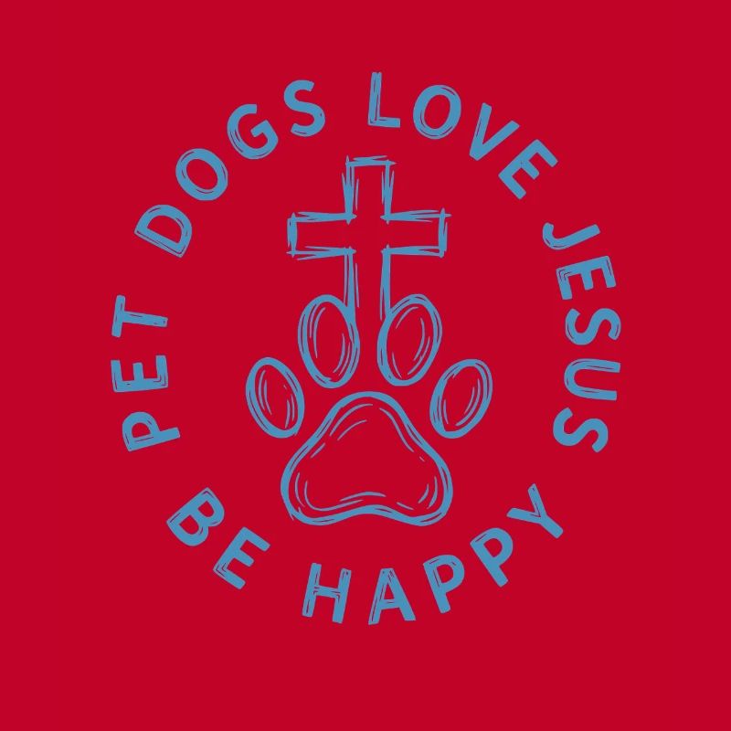 Les chiens de compagnie aiment Jésus Sois heureux