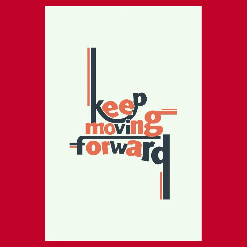 Continuer d’avancer Typographie minimale