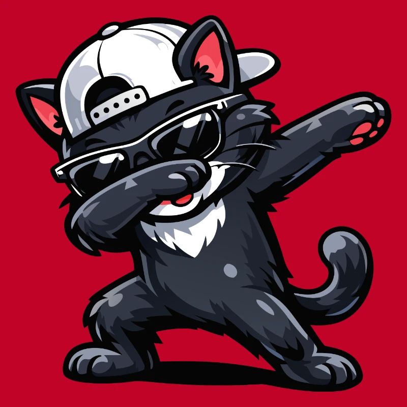 Chat en train de faire du dab