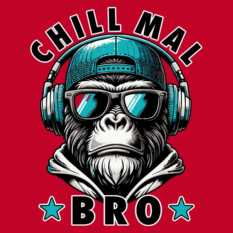 Chill Mal Bro Cool Monkey With Sunglasses