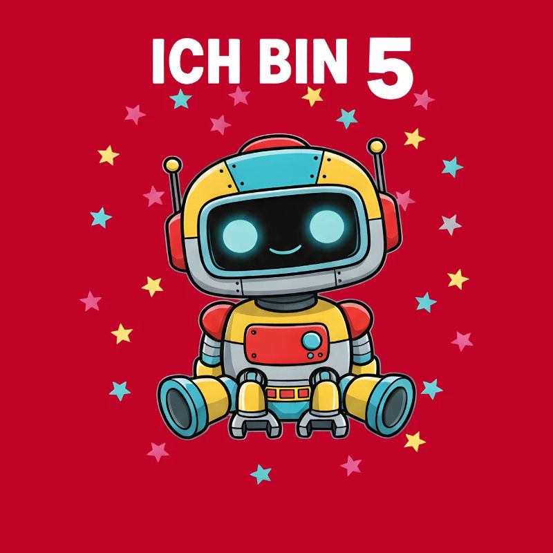 Ich bin 5 - Süßes Roboter zum 5. Geburtstag