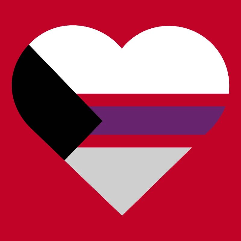 Pride Flag Heart · Demisexual