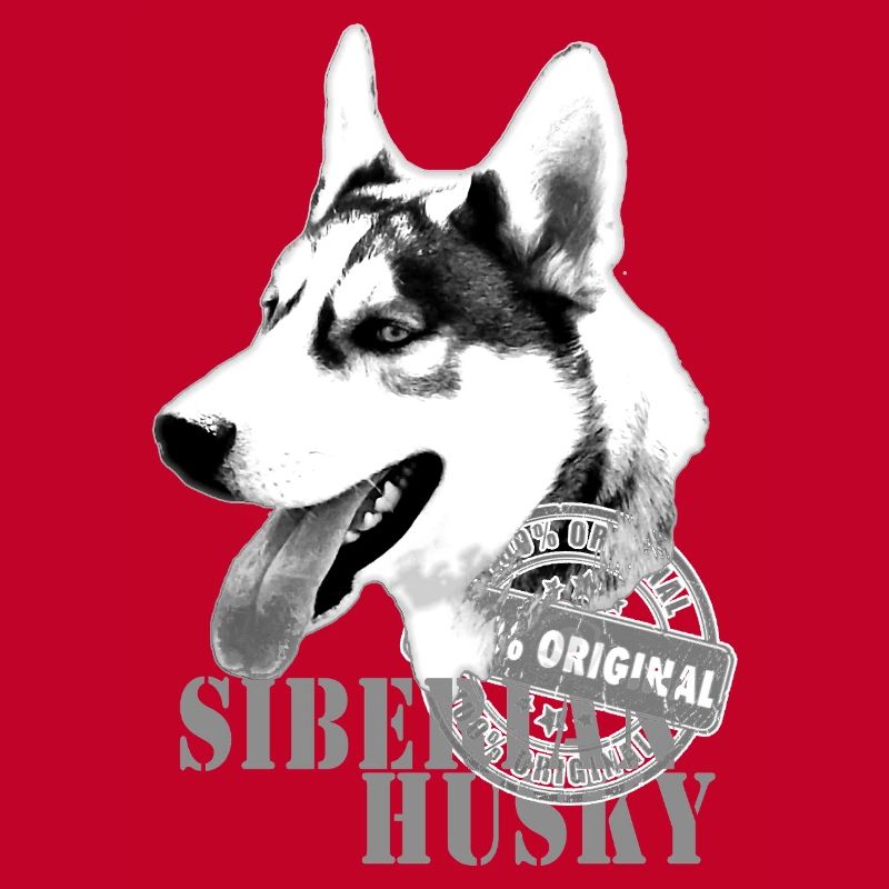 Impression monochrome Husky sibérienne 100 % originale