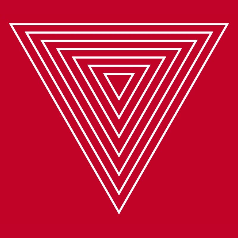 Concentric Triangle Line Art