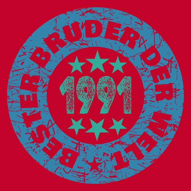 Timbre rétro rond 1991