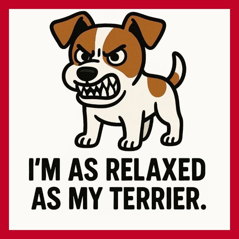 Terrier saying: Calm as my dog