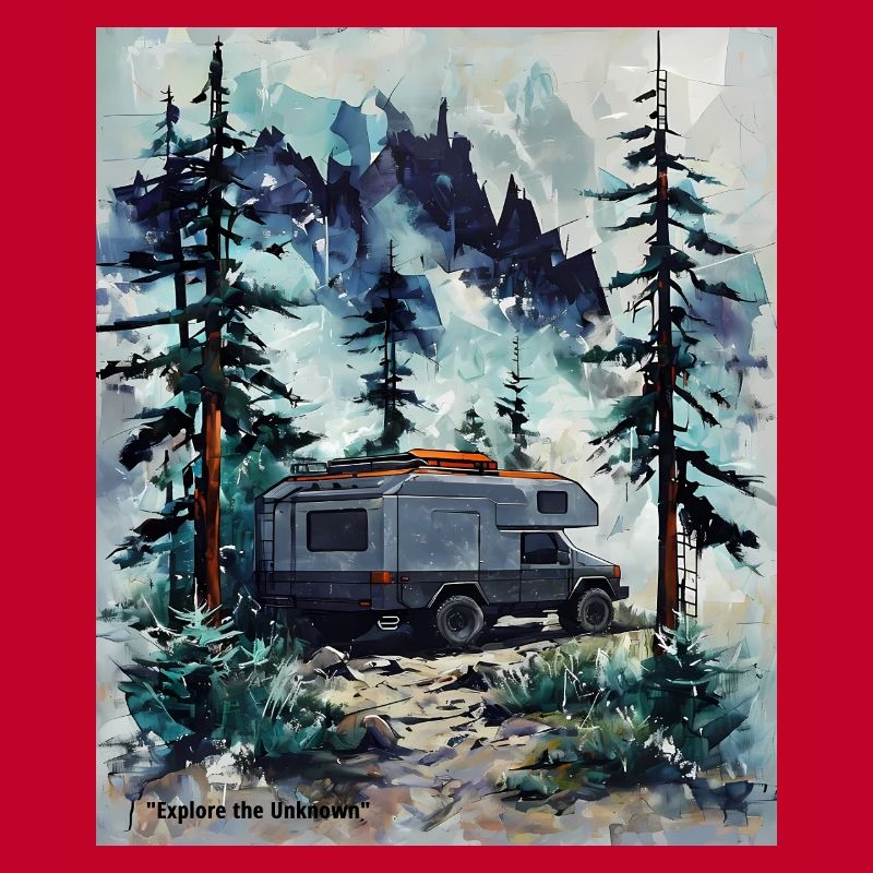 Explore the Unknown Forest Camper