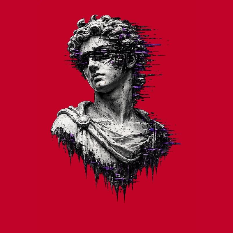 Statue classique Purple Glitch