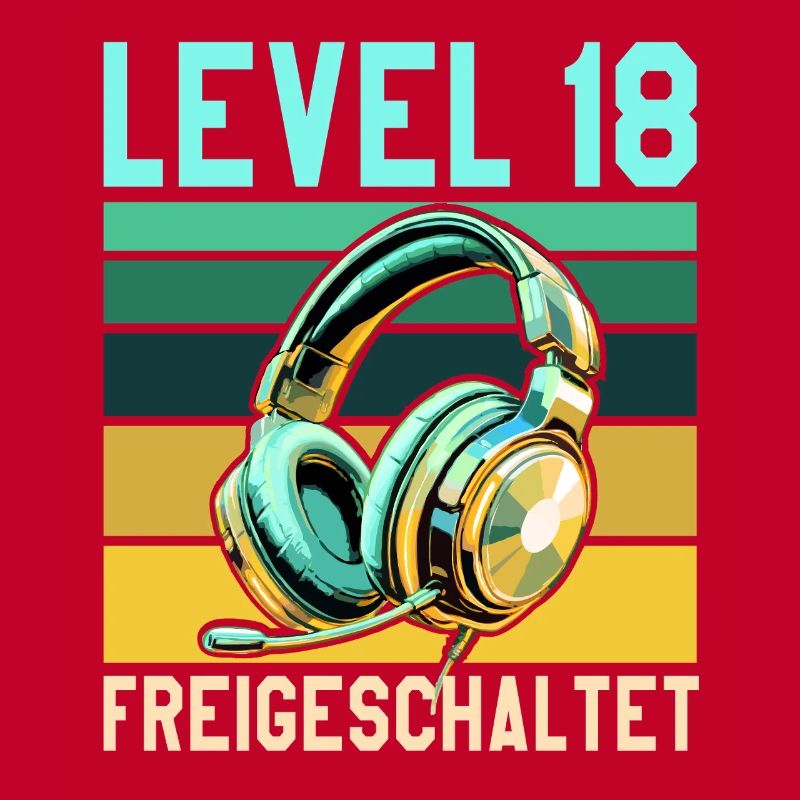 18. Geburtstag Junge Mädchen Gamer Level 18