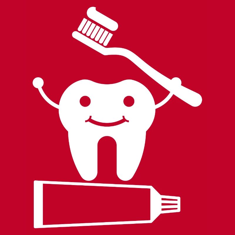 Dent avec brosse à dents et dentifrice