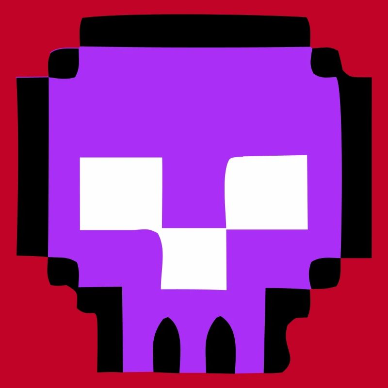 Pixel Skull Game Over