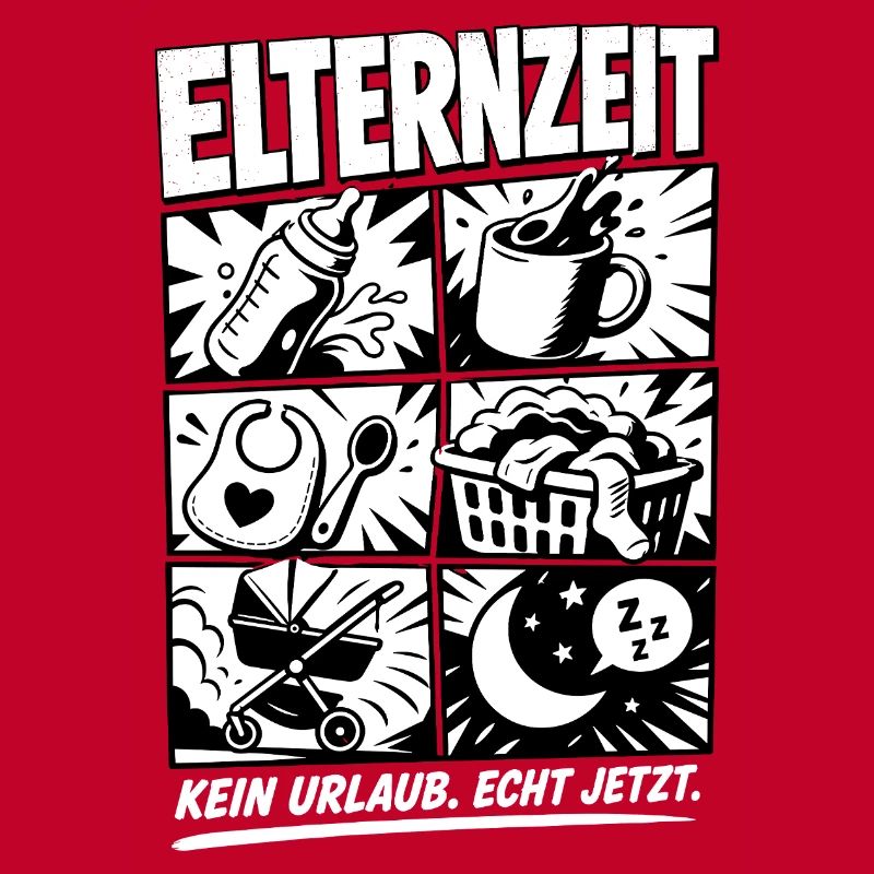 Elternzeit Comic Symbole