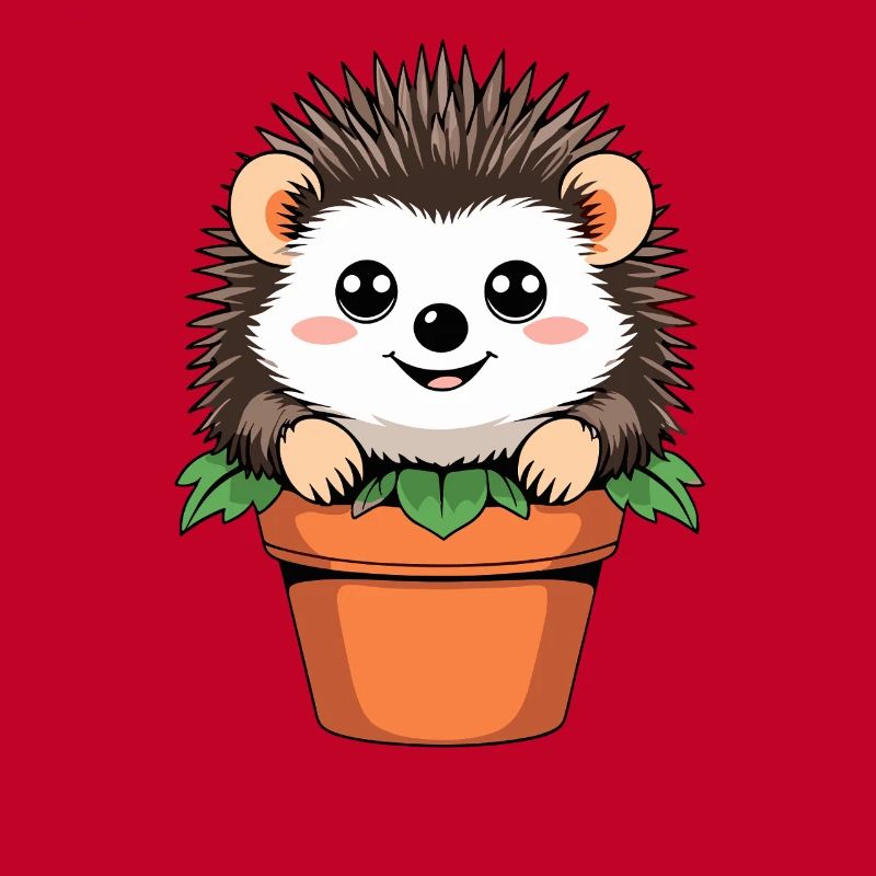 Petit hérisson de jardin en pot