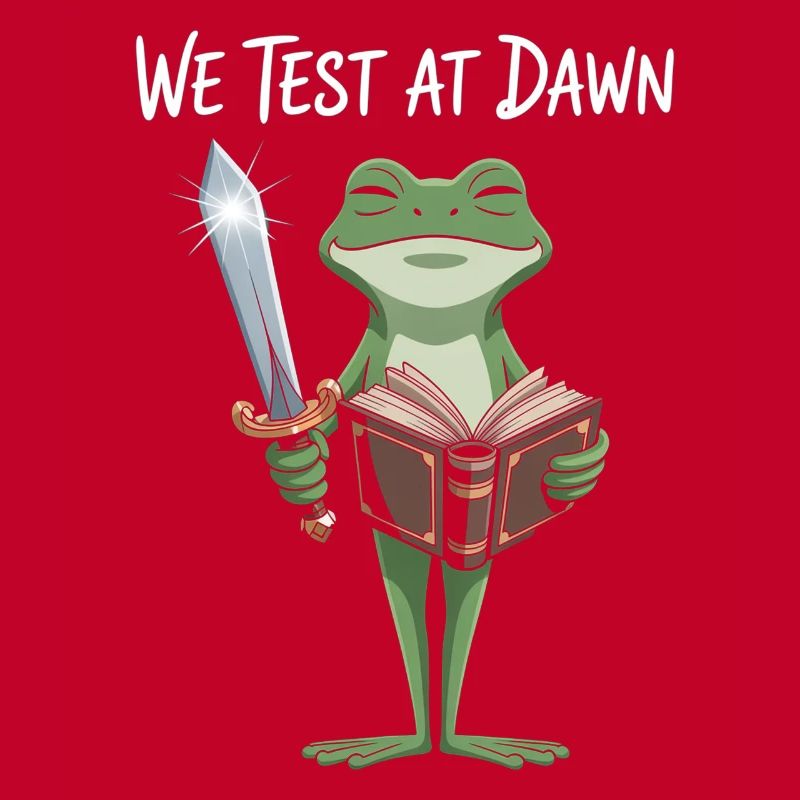 Dawn Test Frog: Sword & Scroll