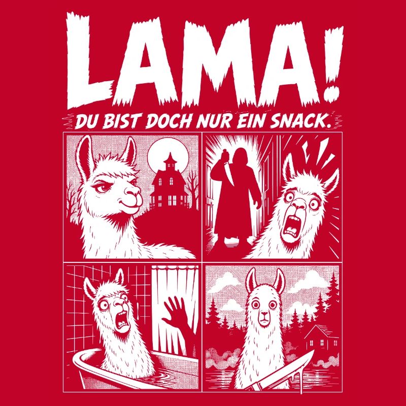 Lama Horror Comic Grusel Alpaka Design