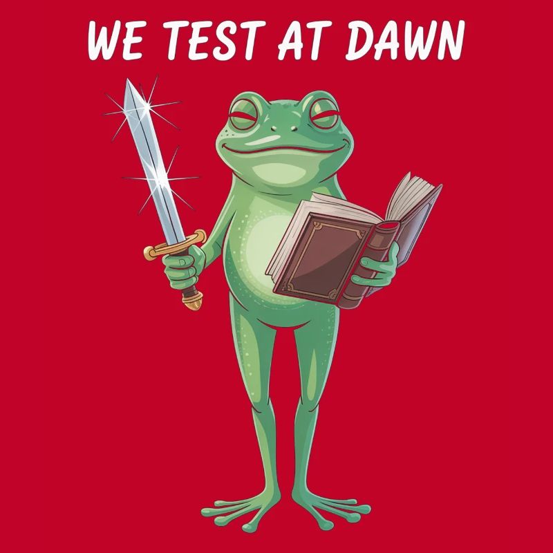 Dawn Quest Frog Sword and Scroll