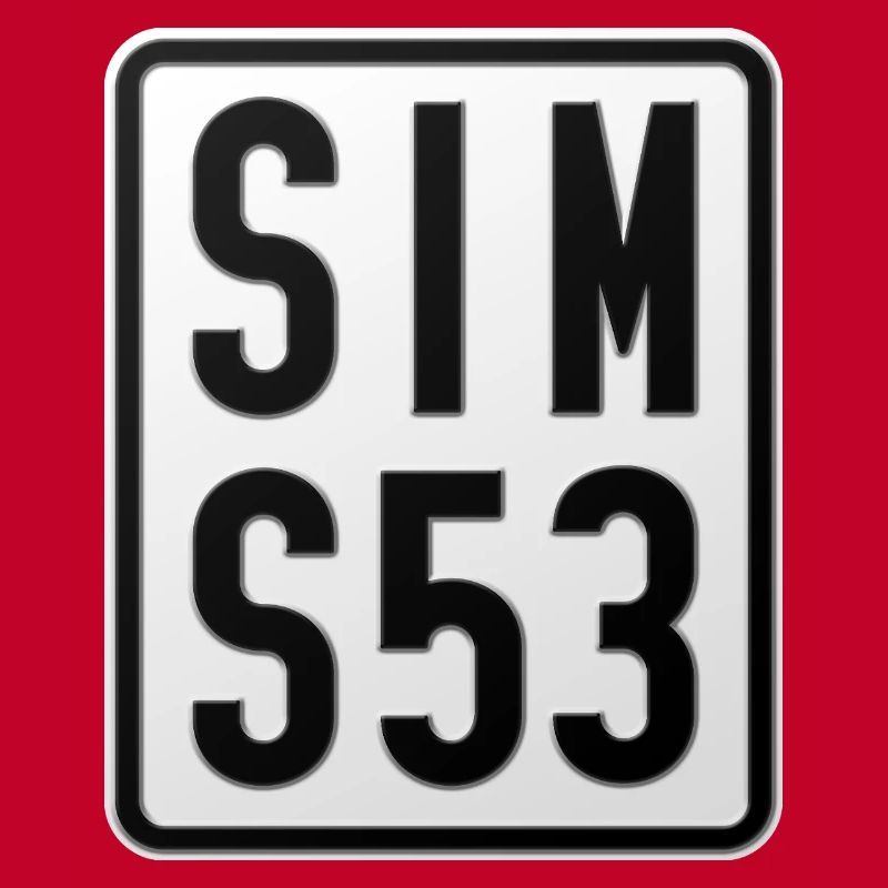 Plaque d’immatriculation du cyclomoteur Simson S53