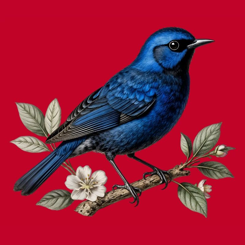 Oiseau bleu Mérion splendide (Malurus splendens)