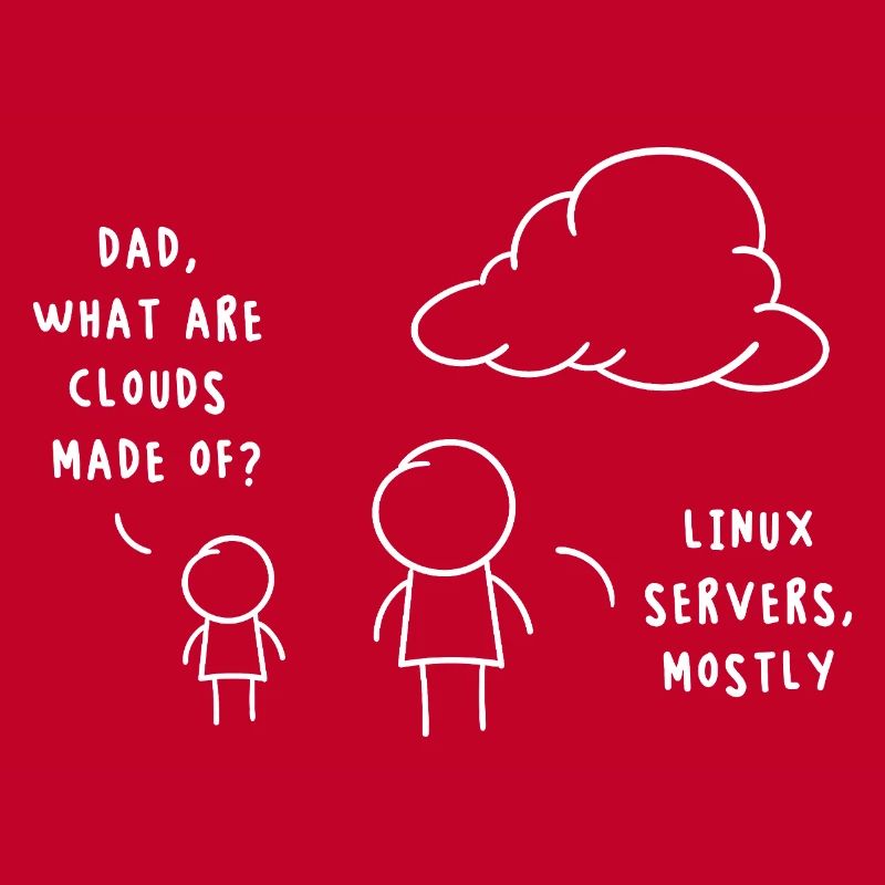 Linux Server Cloud Computing Lustiger Spruch