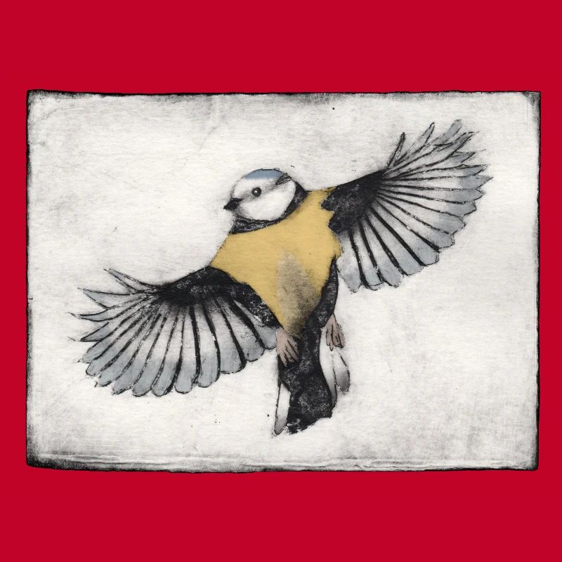 Bird in Flight - Hand Carved Printable