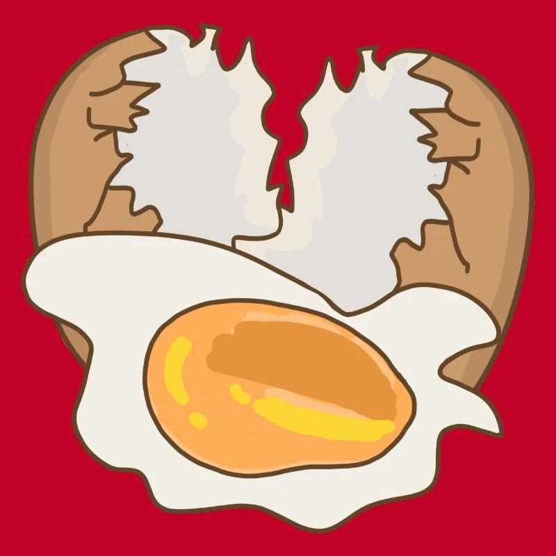 Mirror with eggshell