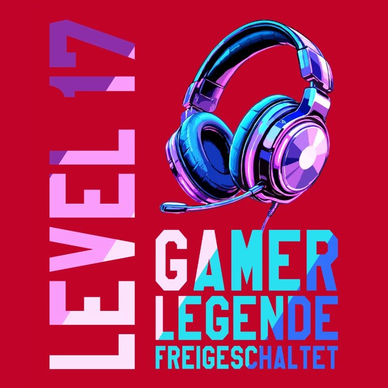 17. Geburtstag Junge Mädchen Gaming Level 17 Jahre