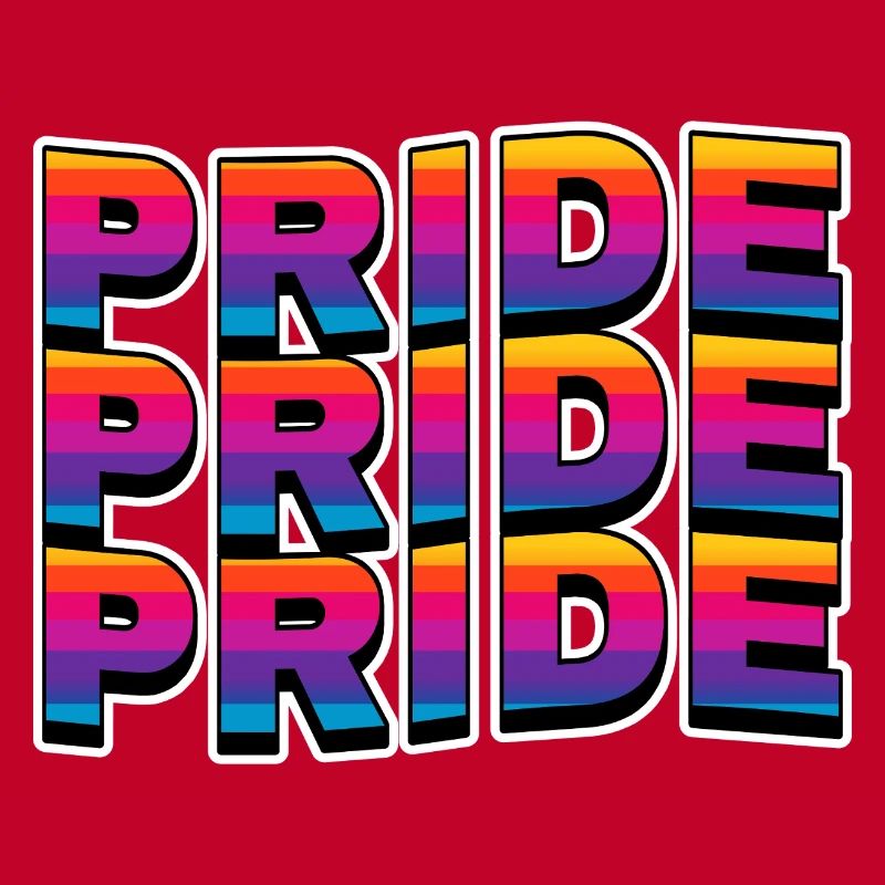 Pride Regenbogen Schriftzug