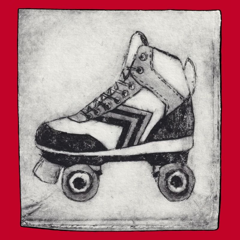 Retro Roller Skate - Hand Carved Printable