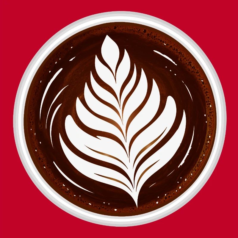 Latte Art Leaf Cappuccino Design