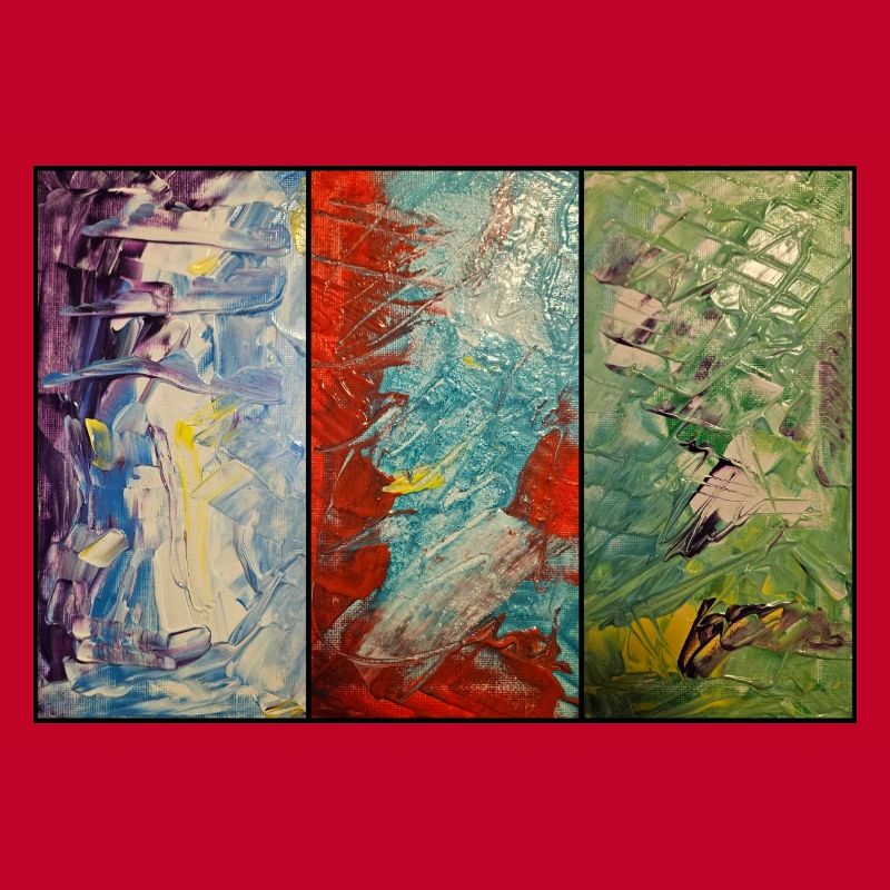 Flux de couleur triptyque