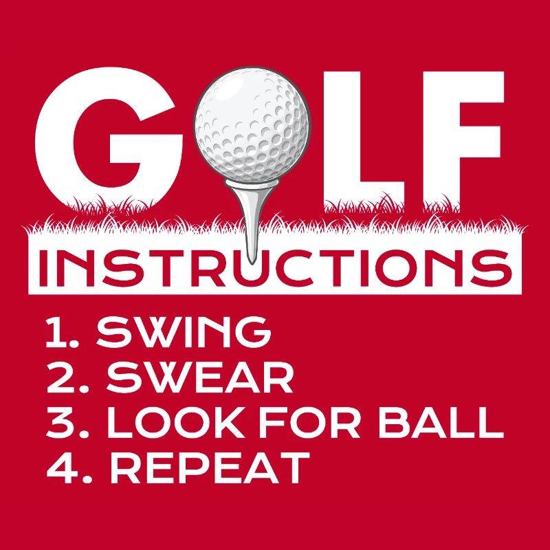 Instructions de golf Jurons de swing Répéter l’humour