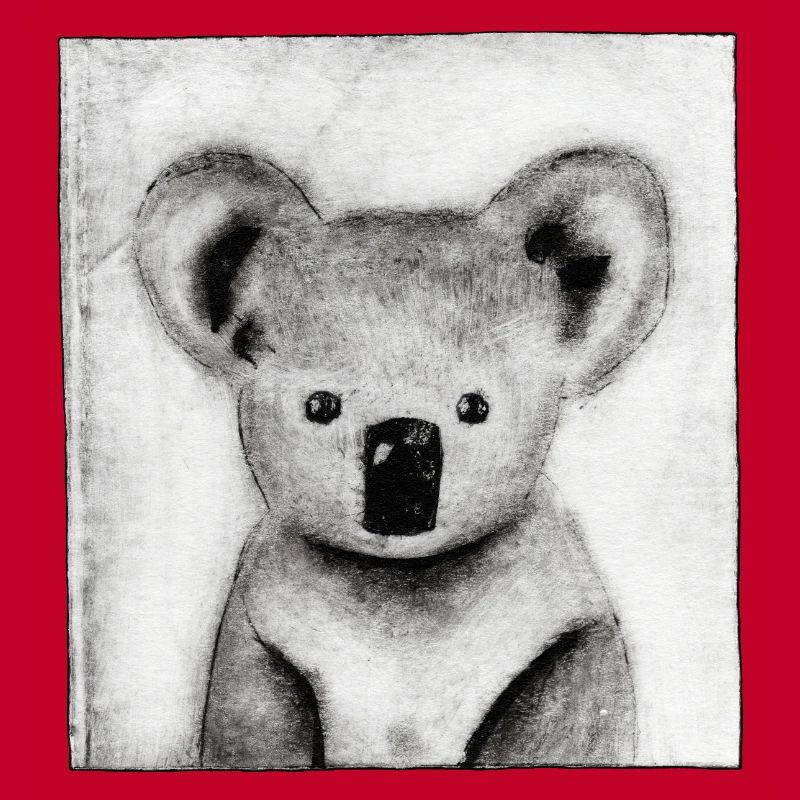 Koala noir et blanc - œuvres sculptées à la main