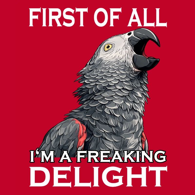 Perroquet gris d’Afrique Oiseau Humour Oiseau Espiègle Perroquet Sarcasme