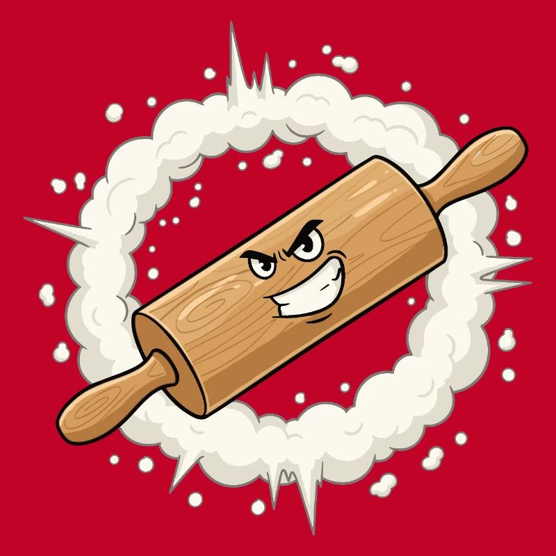 Angry Rolling Pin Cartoon