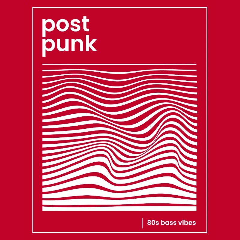 Affiche de motifs post-punk wave