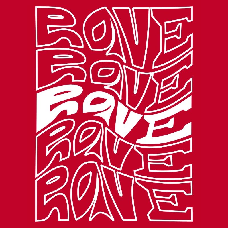 Rave Typography Waves Pattern