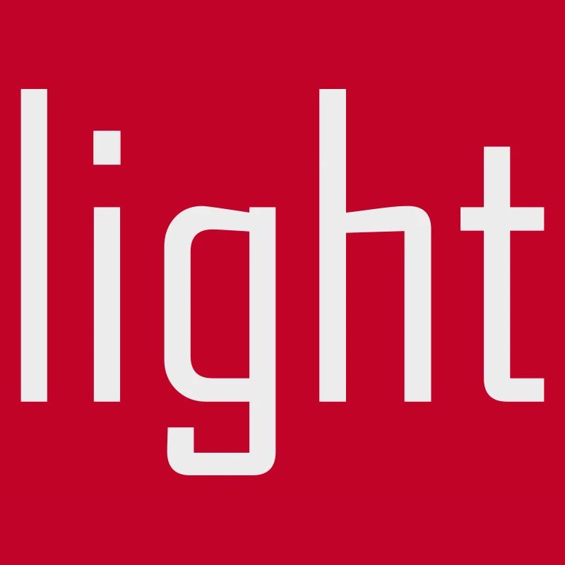 Bright Light Light - typography on black sun