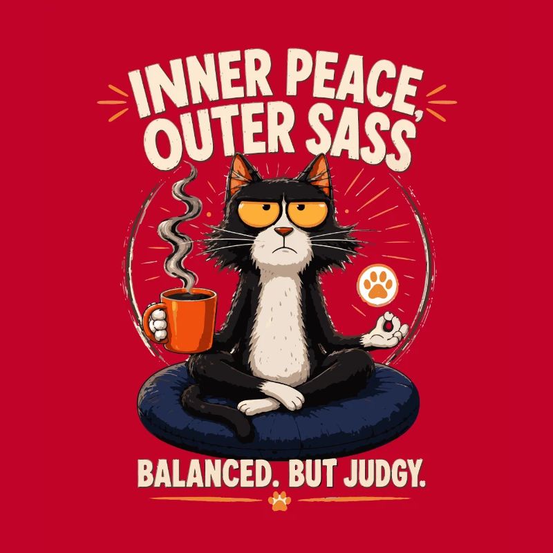 Inner Peace Outer Sass Cat
