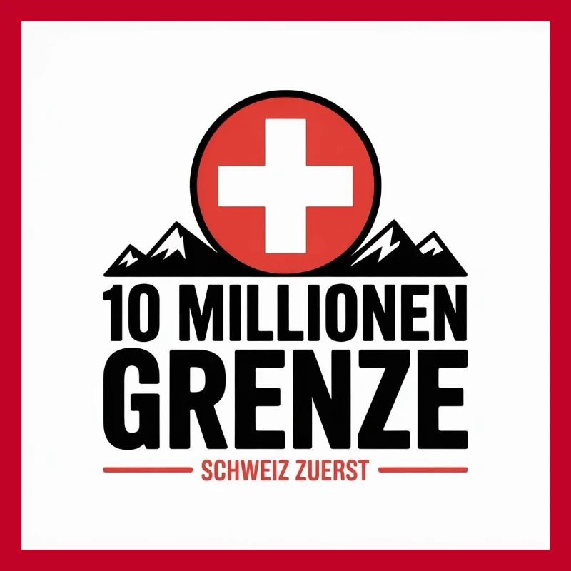 10 Millionen Grenze Schweizer Berglogo