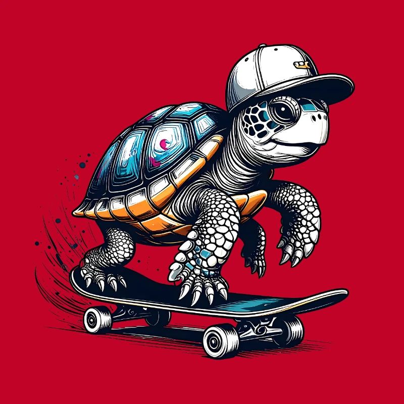 Techno Skater Schildkröte