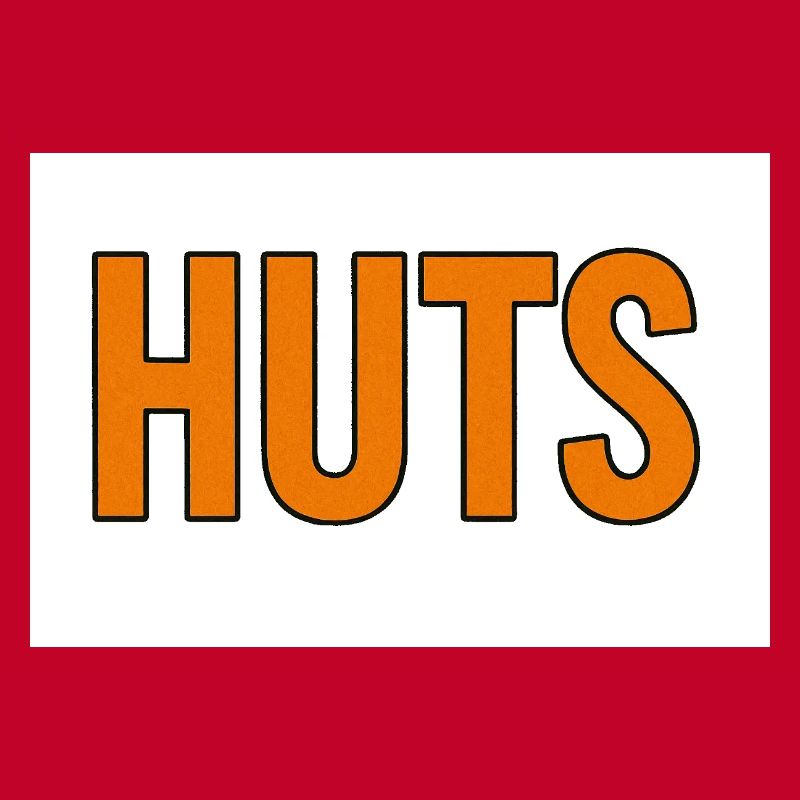 Huts Bold Orange Typography