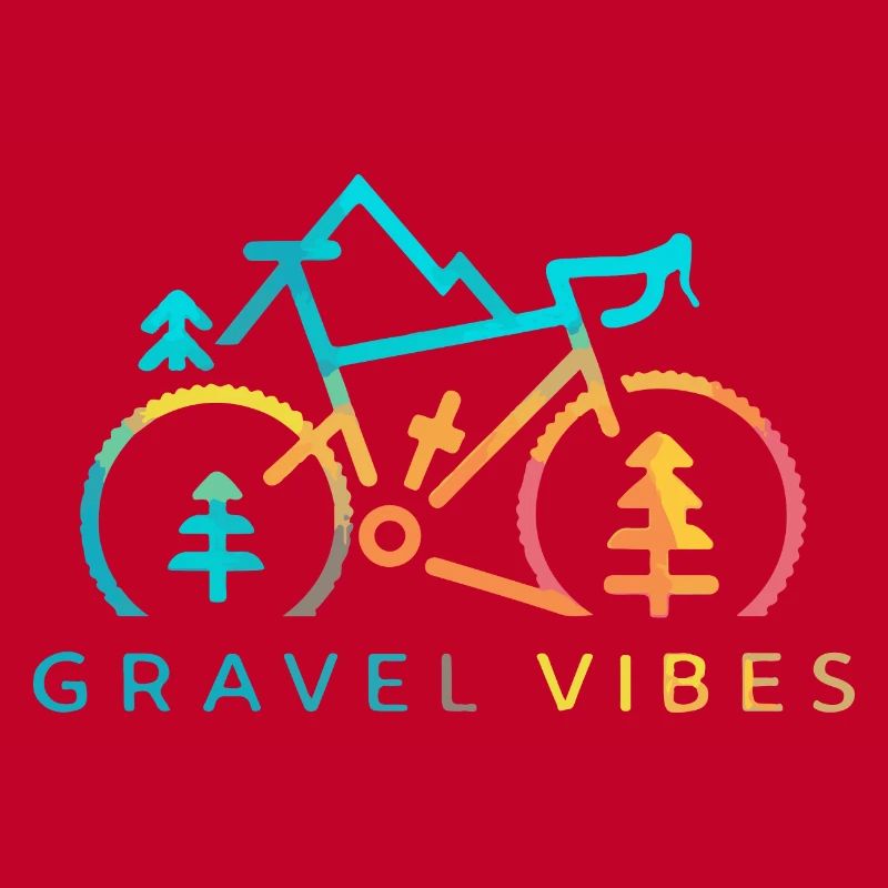 Graphique vibrant de piste de vélo de gravier