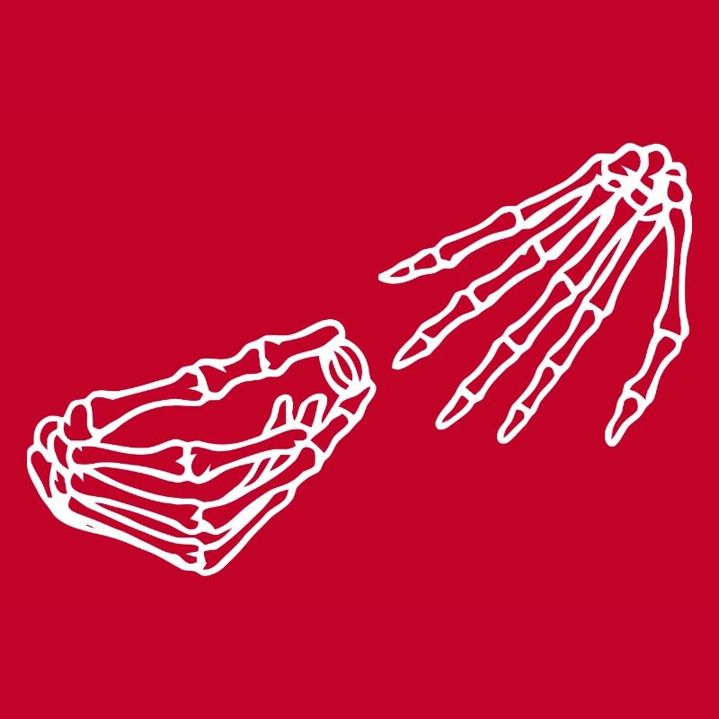 Ätherisches Skelett Hand- und Knochendesign