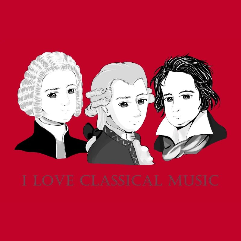 Bach - Mozart - Beethoven en chibi
