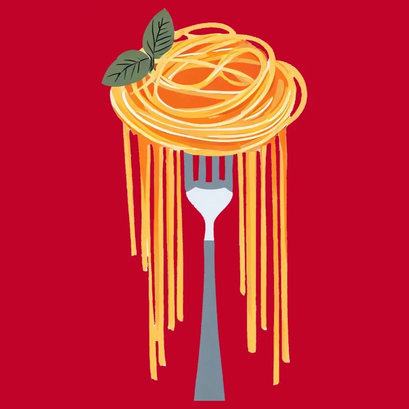 Spaghetti with fork