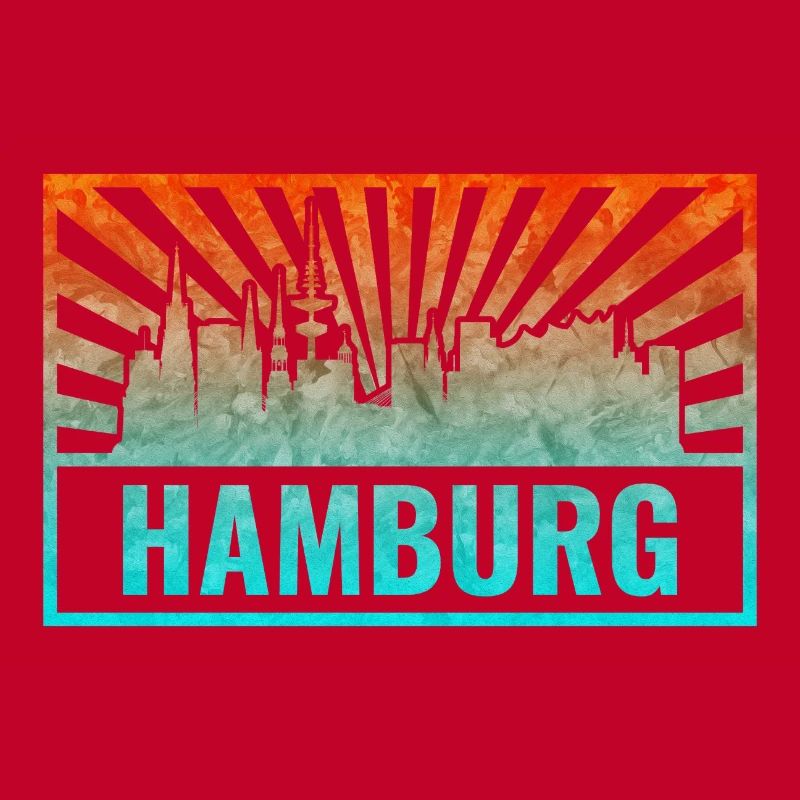Pente de la silhouette de Hambourg