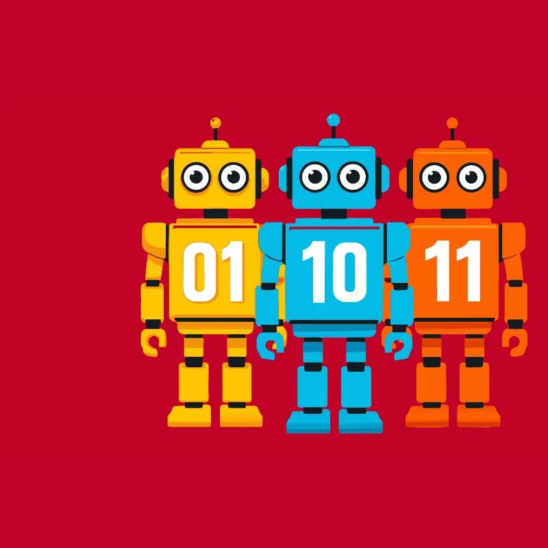 Robot 01 10 11 – Binary Sci-Fi Design